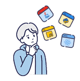 学習の順番に迷う学生のイラスト